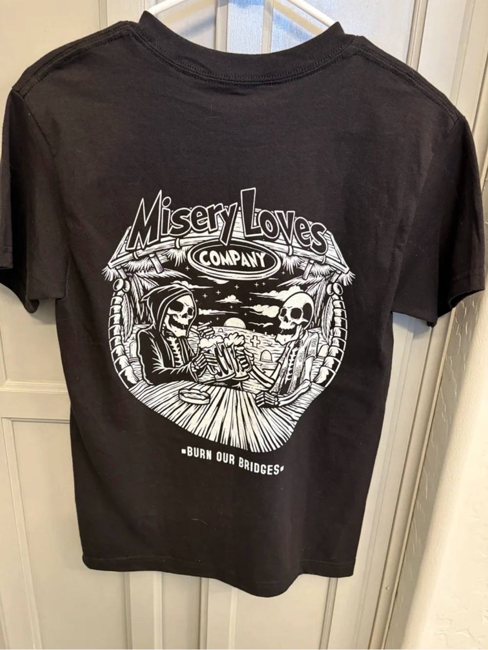 Misery Loves Company Skeleton Tee NWT